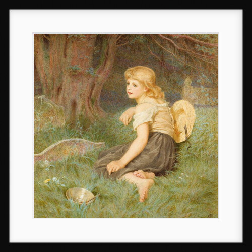 And there upon the ground I sit..., 1878 by Constance Phillott