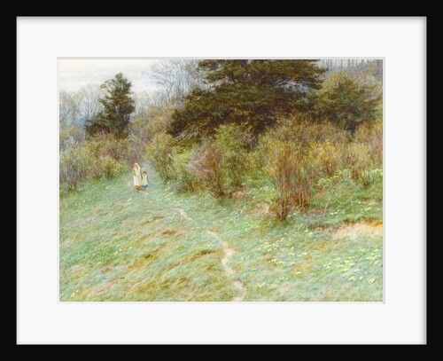 Primroses on a Surrey Heath by Helen Allingham
