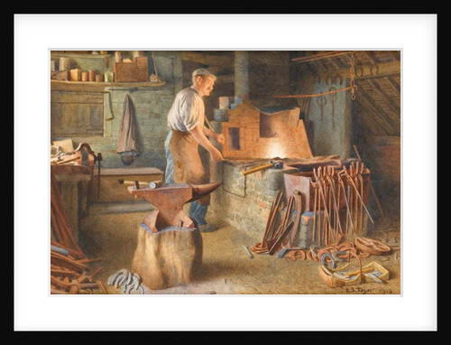 The Village Blacksmith, 1918 by Henry Spernon Tozer
