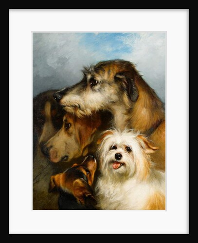 A Wolfhound and Sporting Companions, 1863 by Thomas Earl