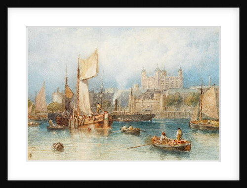 The Tower of London from the Thames by Myles Birket Foster