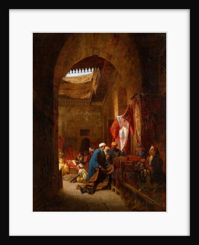 The Carpet Bazaar, Cairo by Otto Johann Heinrich Heyden