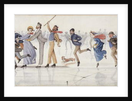 Winter Fun! A slide on Duddington Loch near Edinburgh by Charles Altamont Doyle