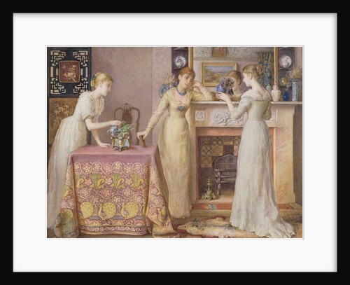 Three Sisters, an Arts & Crafts Aesthetic Interior, 1877 by Gustavus Arthur Bouvier