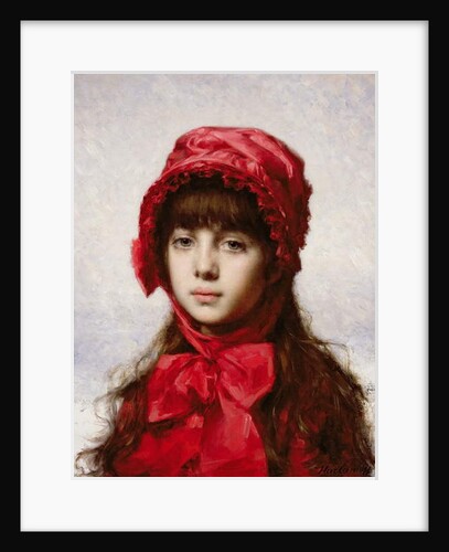 The Red Bonnet by Alexei Alexevich Harlamoff