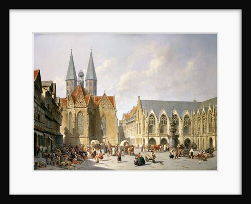 The Old Town Market Square, Brunswick, 1890 by Jacques Carabain