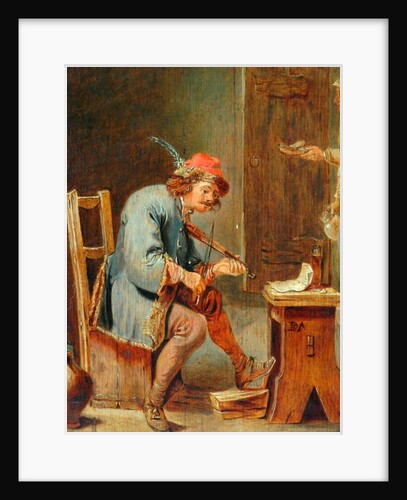 Man Playing a Fiddle, 1800-50 by David the Younger (after) Teniers