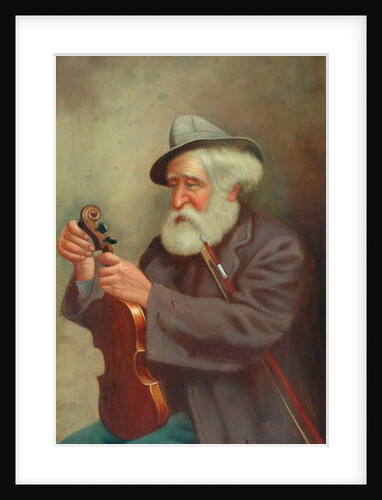 Old Man with a Violin by T. Clare