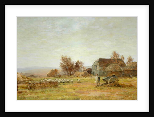 A Sheep Farm on the South Downs, 1906 by James Aumonier