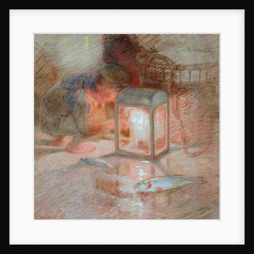 Boy with Lantern, 1912 by William Shackleton