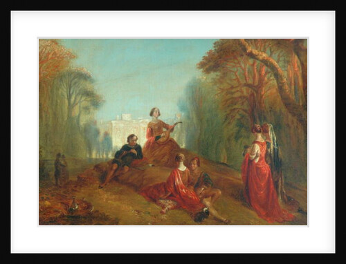 Figures in a Park by Alfred Woolmer