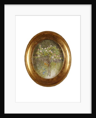 Rose Bush and Irises by Helen Allingham