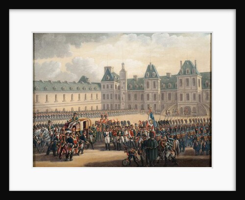 Napoleon's farewell at Fontainebleau, 20 April 1814, 1835 by G. Beaufort