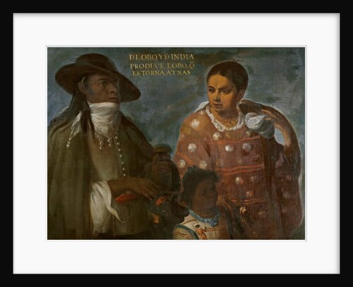 Wolf and Indian Produce a Wolf Return-Backwards, c.1715 by Juan Rodriguez Juarez