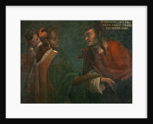 Indian and Wolf Produce a Hold-Yourself-in-Mid-Air Grifo, c.1715 by Juan Rodriguez Juarez