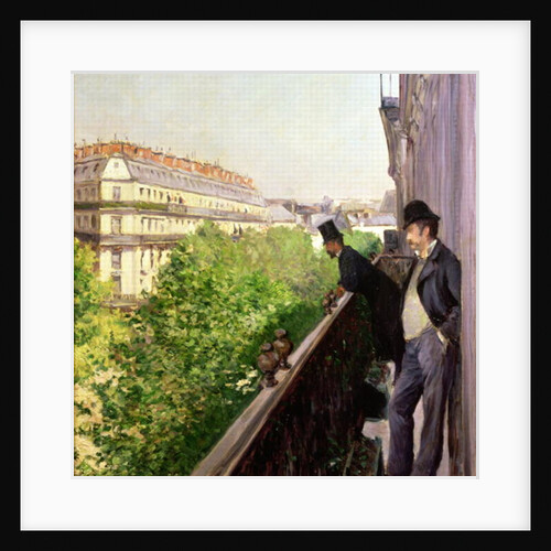 A Balcony, Boulevard Haussmann, 1880 by Gustave Caillebotte
