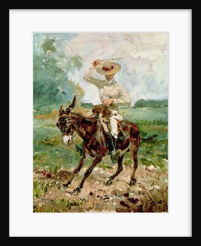 Raoul Tapie de Celeyran on a Donkey by Henri de Toulouse-Lautrec