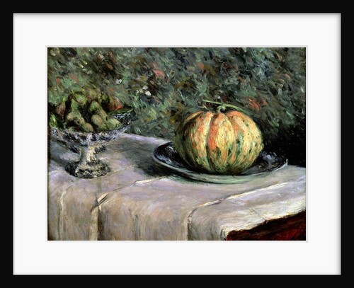 Melon and Fruit Bowl with Figs, 1880-82 by Gustave Caillebotte