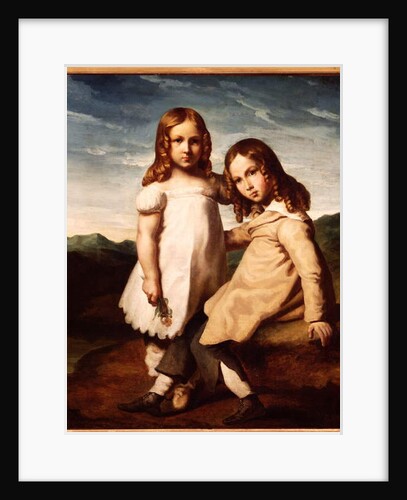 Alfred Dedreux as a Child with his Sister, Elisabeth, 1816-17 by Theodore Gericault