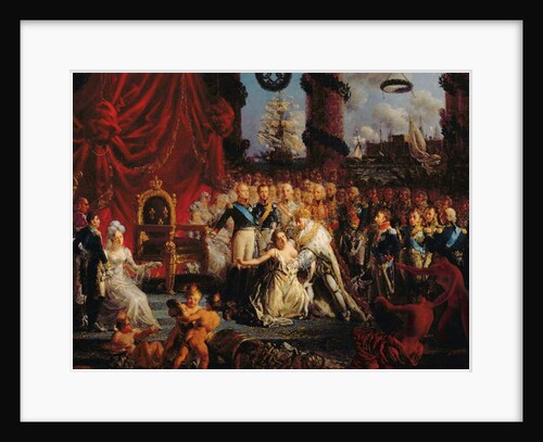 Louis XVIII Helping France to her Feet, after 1814 by Louis Philippe Crepin