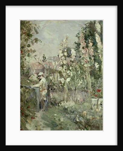 Young Boy in the Hollyhocks by Berthe Morisot