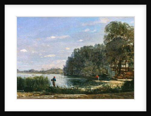 The Banks of the Seine at St.-Ouen, 1865 by Paul Camille Guigou