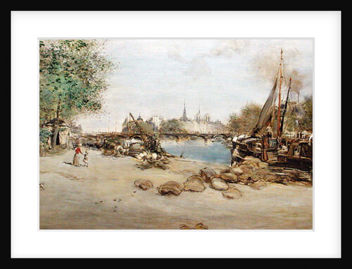 The Port St.Nicolas in Paris by Jean Francois Raffaelli