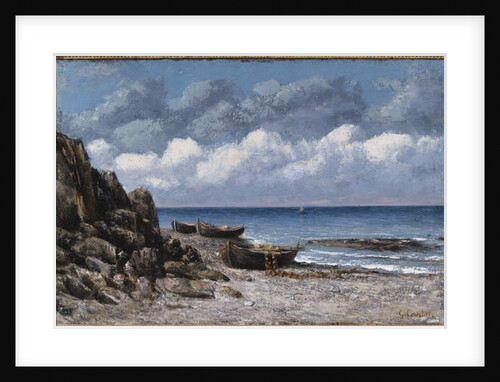 Boats at St. Aubain by Gustave Courbet