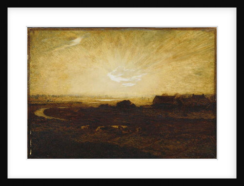 Landscape at sunset by Marie Auguste Emile Rene Menard