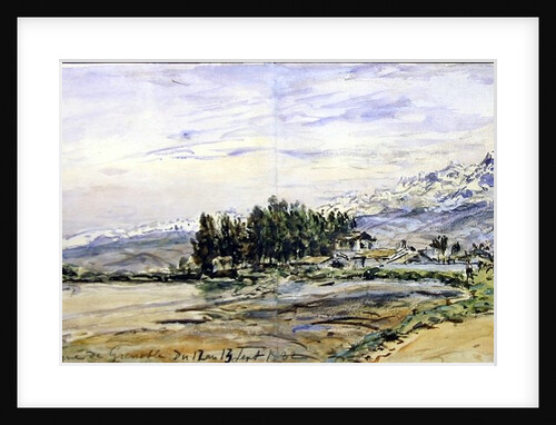 Snow on the mountains at Grenoble, 12th and 13th September, 1882 by Johan-Barthold Jongkind