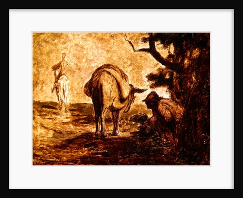 Don Quixote and Sancho Panza relieving himself, c. 1855 by Honore Daumier