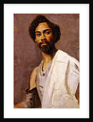 Portrait of an Abyssinian man by Jean Baptiste Camille Corot