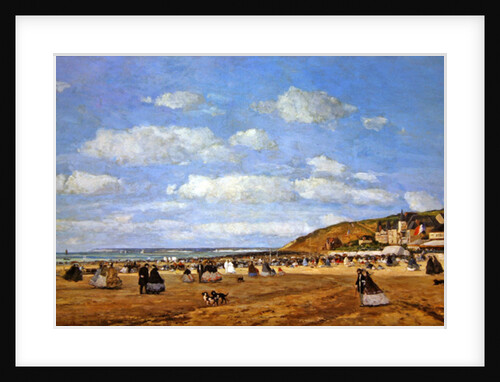 The Beach at Trouville, 1863 by Eugene Louis Boudin
