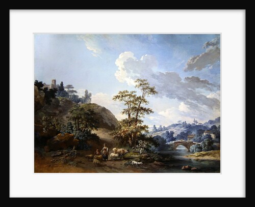 Bridge in a valley, 1778 by Jean-Baptiste Huet