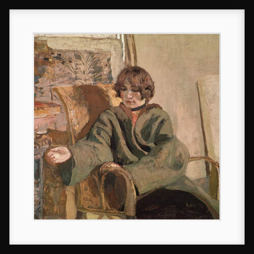 Woman seated next to a stove by Edouard Vuillard
