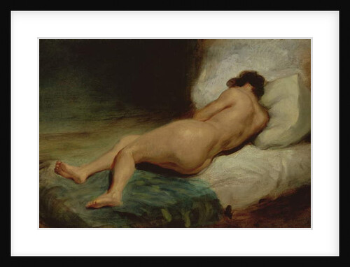 Nude woman lying on a bed, c.1824-26 by Ferdinand Victor Eugene Delacroix