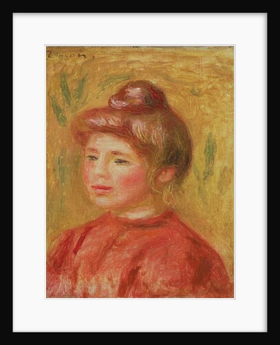 Bust of Woman in Red 1905–08 by Pierre Auguste Renoir