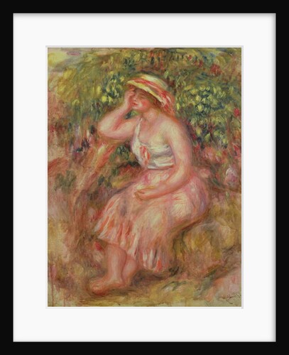 Woman Resting near a Tree, 1915-17 by Pierre Auguste Renoir