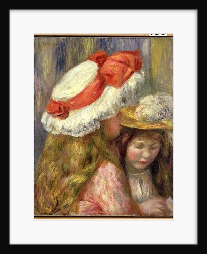 Two Girls with Hats, c.1890 by Pierre Auguste Renoir
