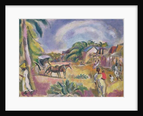 Landscape with Figures and Carriage, 1915 by Jules Pascin