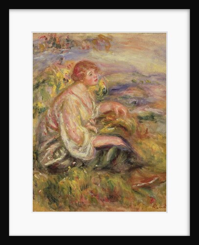 Woman on a Hillside, c.1916-18 by Pierre Auguste Renoir