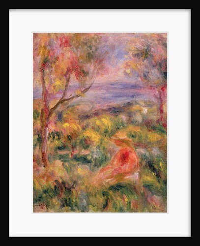 Girl and Two Trees in a Landscape, 1917 by Pierre Auguste Renoir