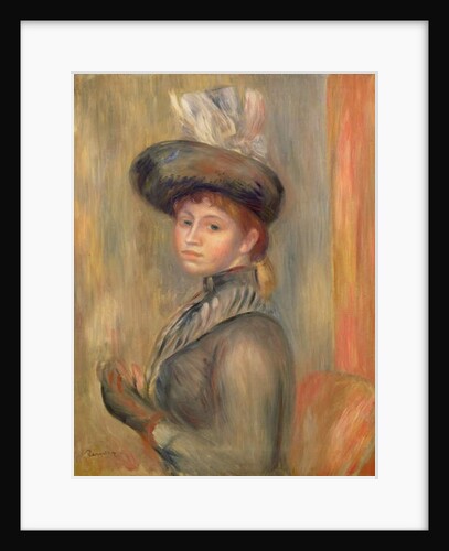 Girl in Grey-blue, Putting on her Glove, c.1889 by Pierre Auguste Renoir