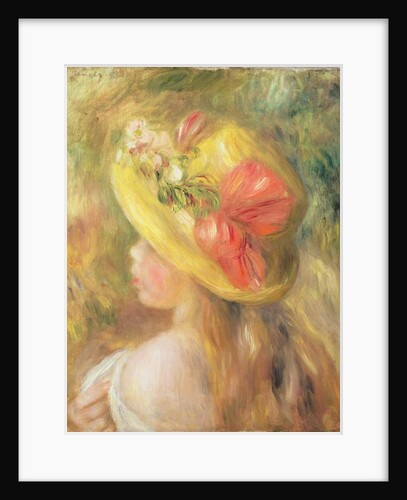 Head of a Girl with a Hat, 1893 by Pierre Auguste Renoir