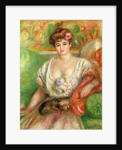 Misia Sert with a Lap Dog, c.1906 by Pierre Auguste Renoir