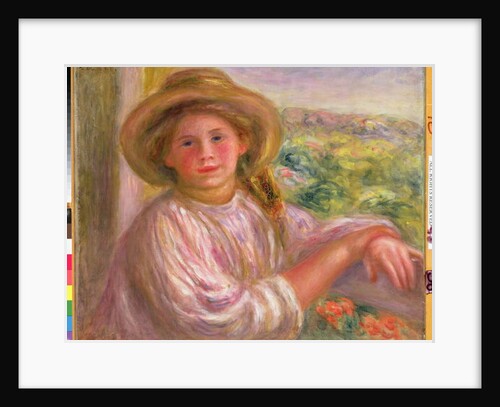 Girl on a Balcony at Cagnes, 1911 by Pierre Auguste Renoir