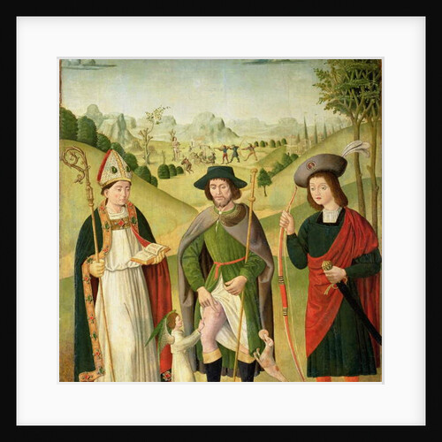Three Saints: Bishop Saint, St. Roch and St. Sebastian, c.1460-80 by French School