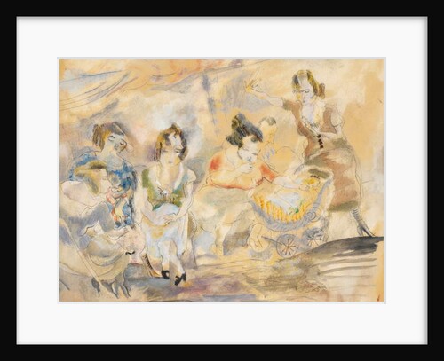 Woman with Baby Carriage, New York, 1919 by Jules Pascin