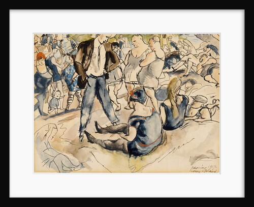 Figures on Beach, Coney Island, 1917 by Jules Pascin