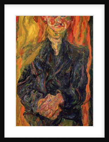 Man in Blue, with a Yellow and Red Background by Chaim Soutine